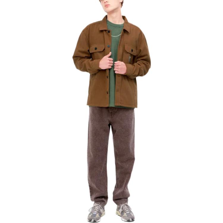 Shop Carhartt WIP FW22 Brown  Shirt Jacket with Dual Chest Pockets. I030792-HZ-XX