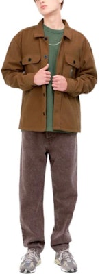 Carhartt WIP FW22 Brown Shirt Jacket with Dual Chest Pockets. I030792-HZ-XX Shop Carhartt WIP FW22 Brown Shirt Jacket with Dual Chest Pockets. I030792-HZ-XX