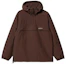 Buy Carhartt WIP FW22 Jaket Waterproof Half-Zip Logo Coklat Pullover I030820-12D-XX