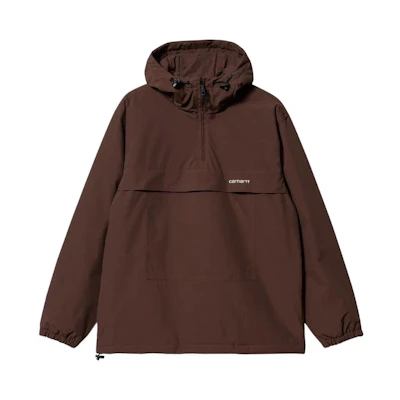 Carhartt WIP FW22 Brown Logo Half-Zip Pullover Waterproof Jacket I030820-12D-XX
