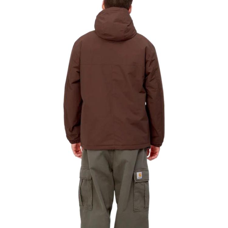 Purchase Carhartt WIP FW22 Jaket Waterproof Half-Zip Logo Coklat Pullover I030820-12D-XX