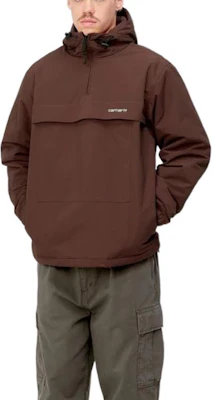 Carhartt WIP FW22 Jaket Waterproof Half-Zip Logo Coklat Pullover I030820-12D-XX Details for Carhartt WIP FW22 Jaket Waterproof Half-Zip Logo Coklat Pullover I030820-12D-XX