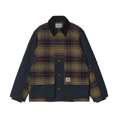 Carhartt WIP FW22 Checkered Single-Breasted Jacket Men’s - Navy Blue I029456-0ZE-XX