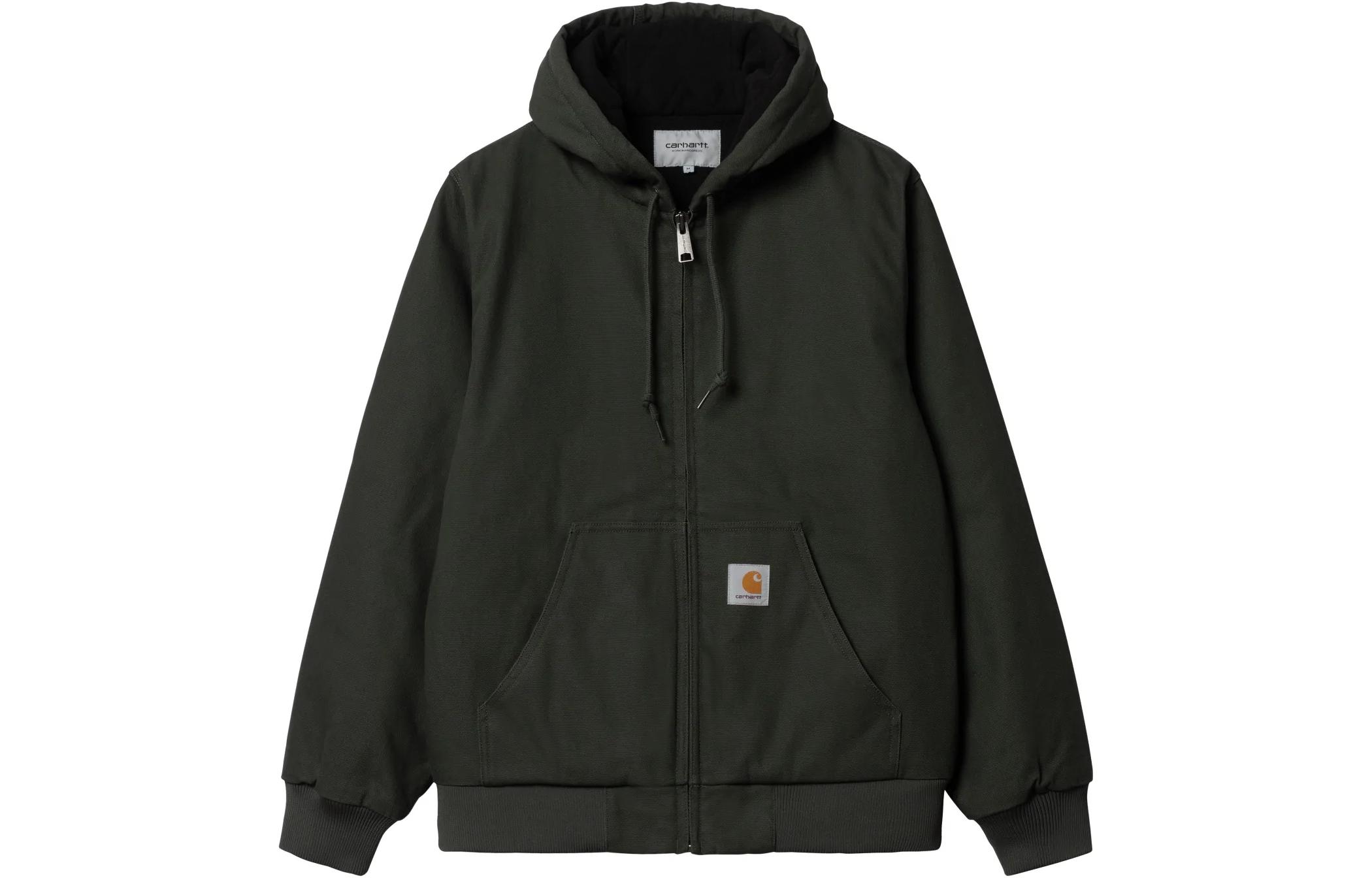 Carhartt WIP FW22 Classic Logo Patch Zip Hoodie Jacket Men’s Dark Green I028426-0WH-01