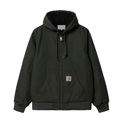 Carhartt WIP FW22 Classic Logo Patch Zip Hoodie Jacket Men’s Dark Green I028426-0WH-01