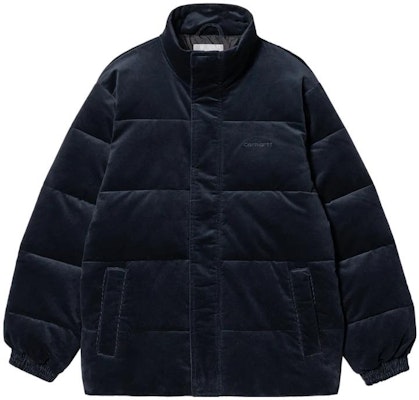 Carhartt WIP FW22 Jaket Corduroy Puffer Biru Gelap Lelaki. I030825-0FH-XX Buy Carhartt WIP FW22 Jaket Corduroy Puffer Biru Gelap Lelaki. I030825-0FH-XX
