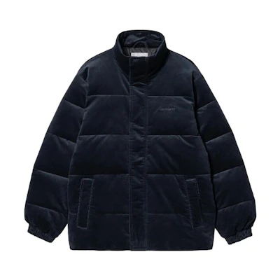 Carhartt WIP FW22 Corduroy Puffer Jacket Deep Blue Mens. I030825-0FH-XX