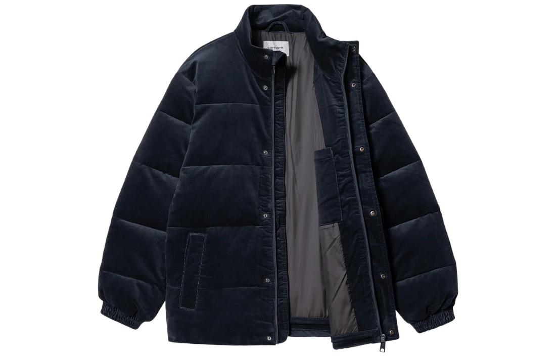 Shop Carhartt WIP FW22 Jaket Corduroy Puffer Biru Gelap Lelaki. I030825-0FH-XX