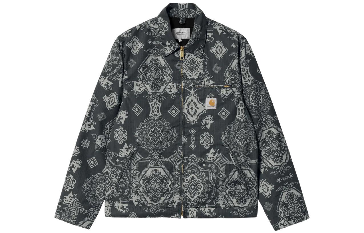 Carhartt WIP FW22 Detroit Jacket All-Over Print Black  Jacket. I030763-0Y1-60