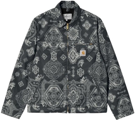 Carhartt WIP FW22 Detroit Jacket All-Over Print Black Jacket. I030763-0Y1-60 Order Carhartt WIP FW22 Detroit Jacket All-Over Print Black Jacket. I030763-0Y1-60