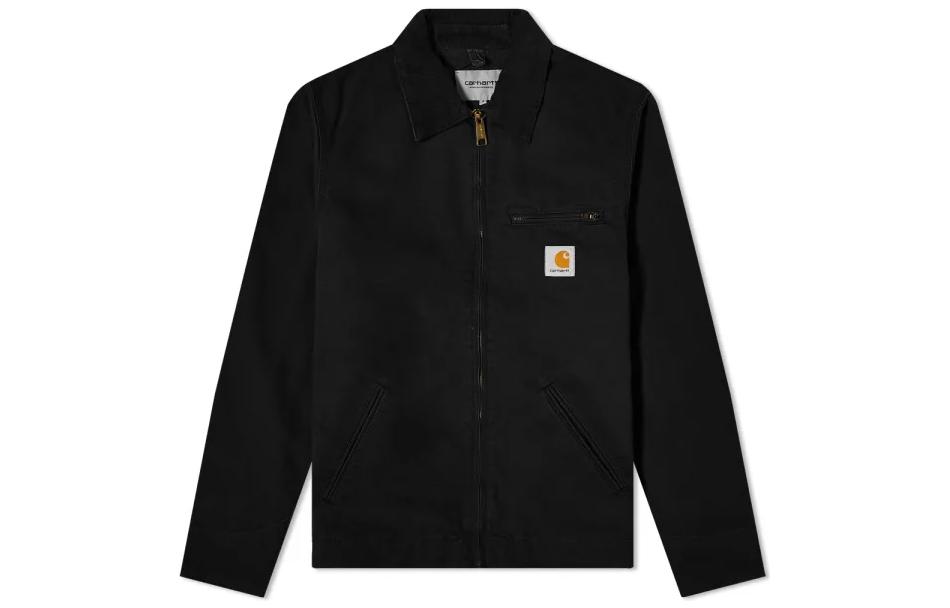 Carhartt WIP FW22 Detroit Jacket Black  Solid Logo Zip-Up Detroit Jacket. I026467-89-02