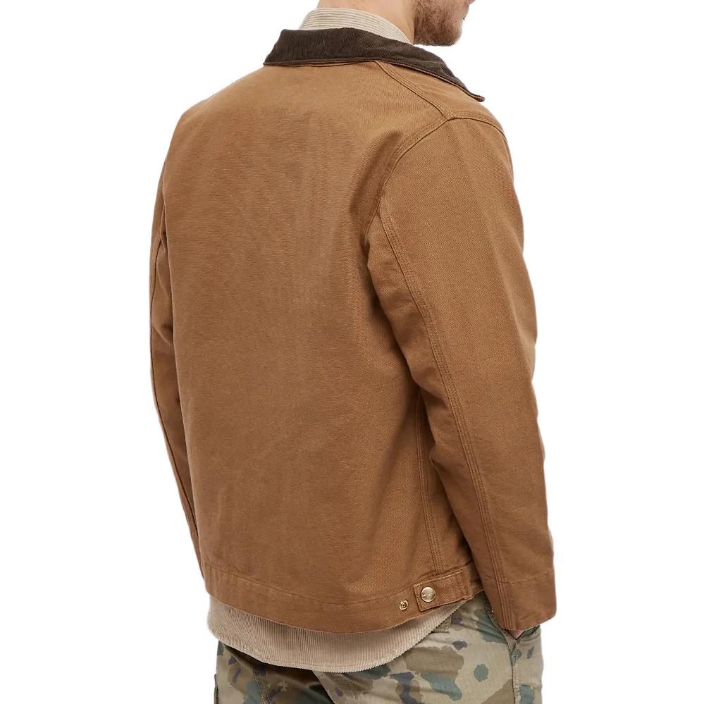 Shop 칼하트 WIP FW22 디트로이트 재킷 브라운 메시 안감 풀집 남성용 긴팔 I026467-00S02