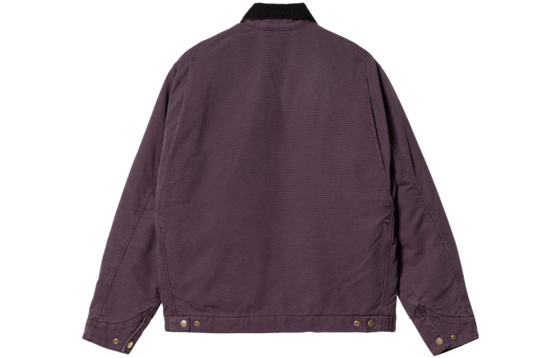 Lookbook Carhartt WIP FW22 Jaket Detroit Ungu Kolar Corduroy Logo Gaya Vintage Kasual. I027358-0ZD-3K