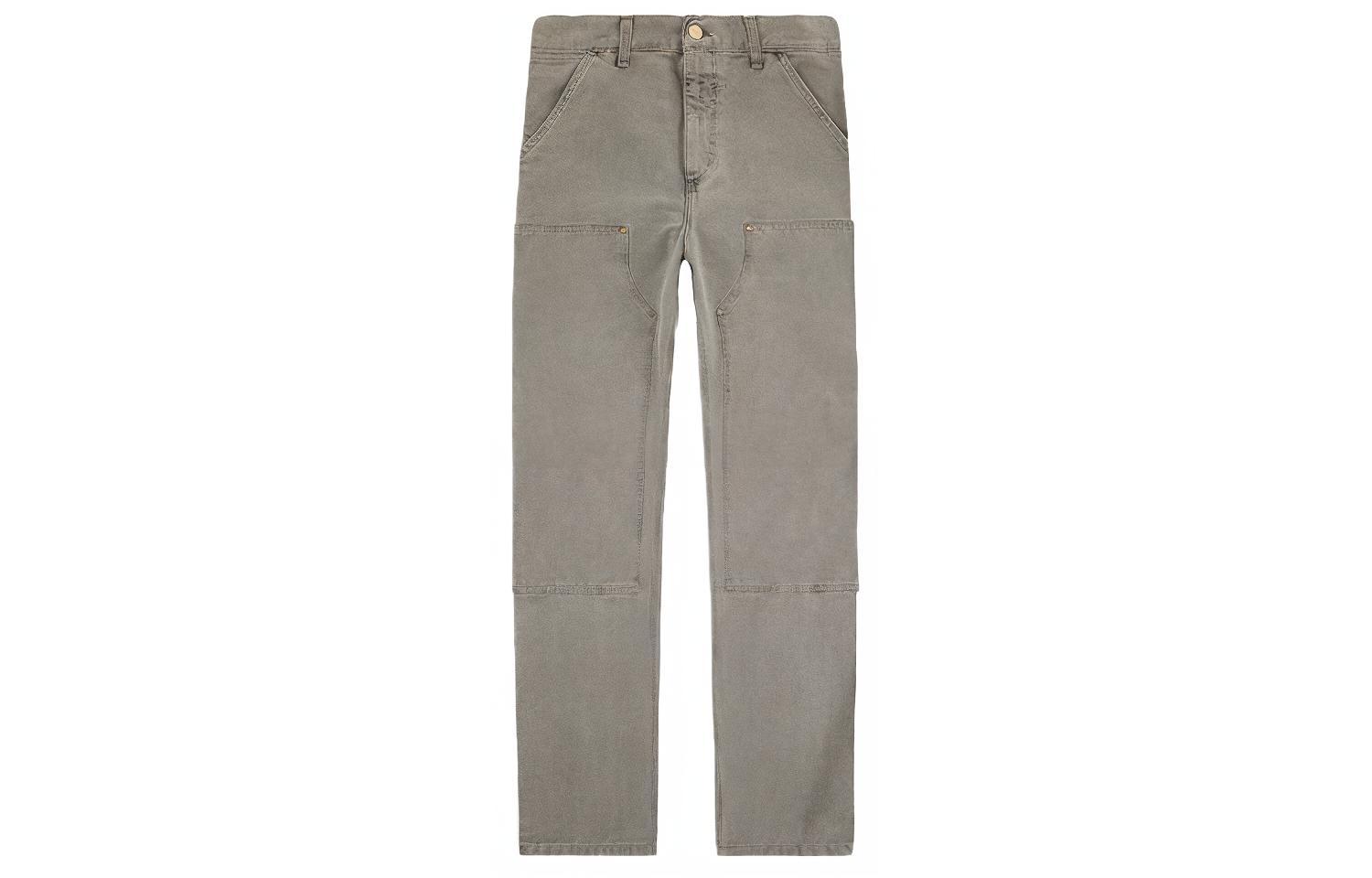 Carhartt WIP FW22 Double Knee Pants Grey  Straight-Leg Denim Work Pants. I029196-89-FH