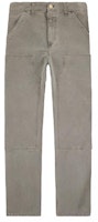 Carhartt WIP FW22 Double Knee Pants Grey Straight-Leg Denim Work Pants. I029196-89-FH Carhartt WIP FW22 Double Knee Pants Grey Straight-Leg Denim Work Pants. I029196-89-FH
