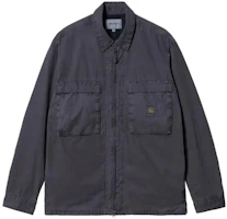 Carhartt WIP FW22 Dual Pocket Zip-Up Shirt Jacket Navy I030791-0WG-GD Carhartt WIP FW22 Dual Pocket Zip-Up Shirt Jacket Navy I030791-0WG-GD