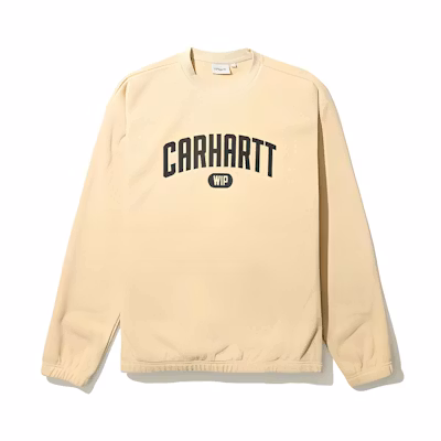 Carhartt WIP FW22 Embroidered Logo Beige Sweatshirt Men CHXSWA202010F-BGX