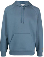 Carhartt WIP FW22 Embroidered Logo Blue Hoodie for Men I0263840910XW-XX Carhartt WIP FW22 Embroidered Logo Blue Hoodie for Men I0263840910XW-XX