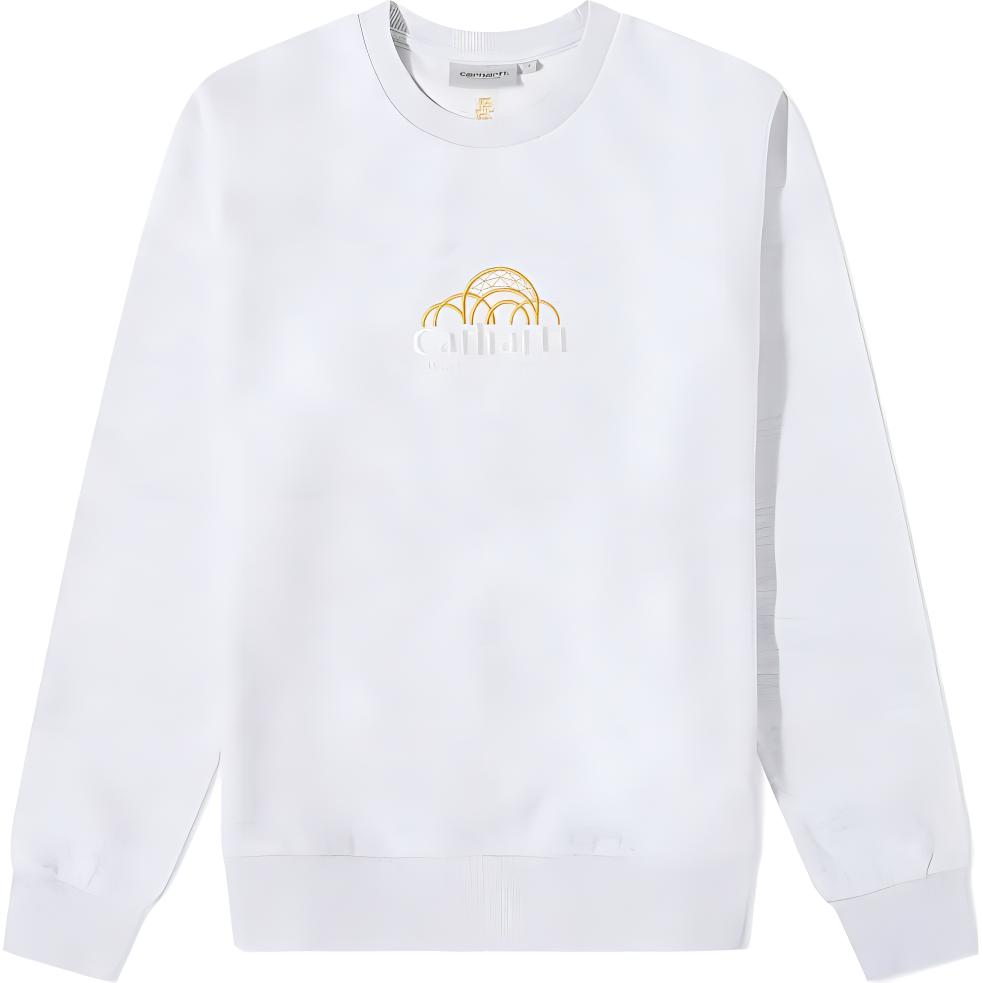 Carhartt WIP FW22 Embroidered Logo Crewneck Sweatshirt Grey White () I029951-482