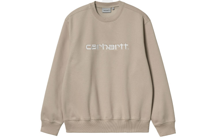 Carhartt WIP FW22 Embroidered Logo Crewneck Sweatshirt Off-White I030229-0QS-XX