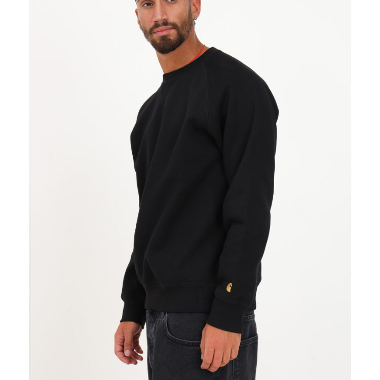 Details for Carhartt WIP FW22 刺绣标志黑色套头卫衣 I026383-00F-XX