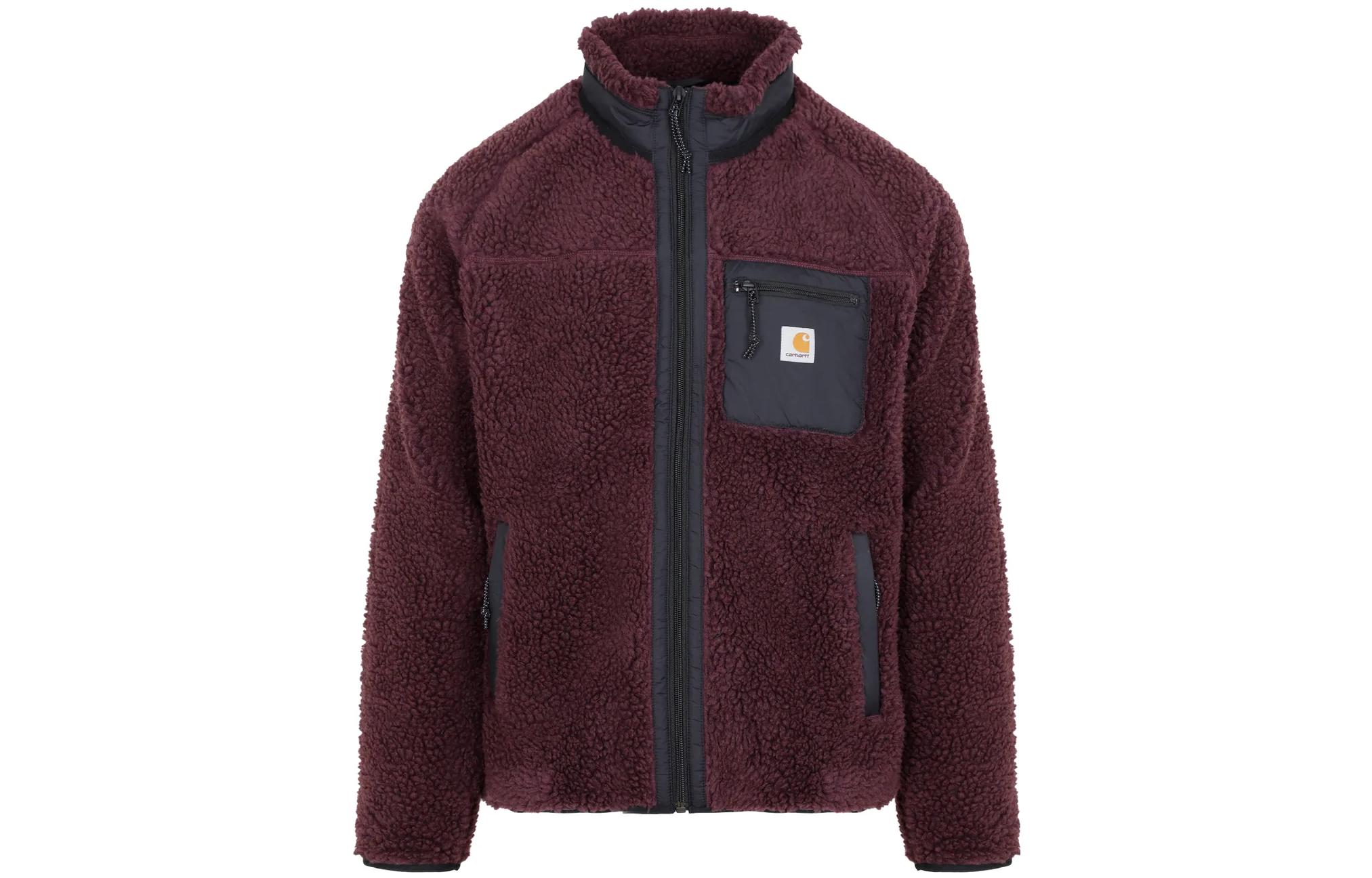 Carhartt WIP FW22 Fleece High Collar Jacket Red Brown () I02512000EXXDARK