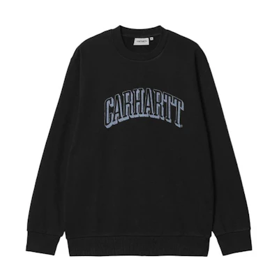 Carhartt WIP FW22 Graffiti Print Long Sleeve Sweatshirt Black/Blue Menswear I030939-16Z-XX