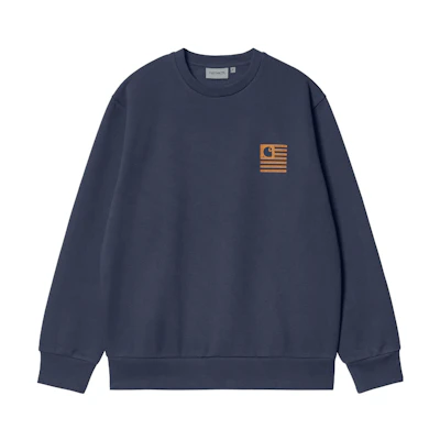 Carhartt WIP FW22 Graphic Crewneck Pullover Sweatshirt Men’s Blue I031011-16N-XX