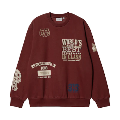 Carhartt WIP FW22 Graphic Crewneck Sweatshirt Red I031337-0W3-XX