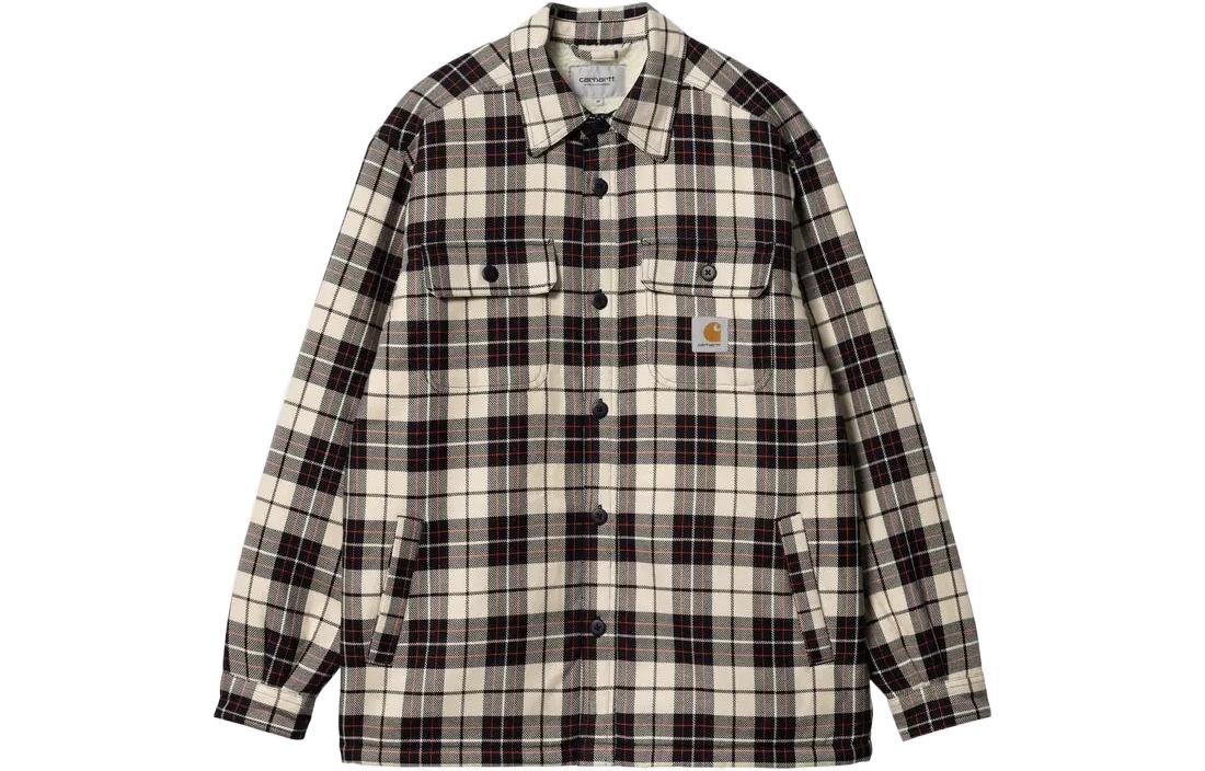 Carhartt WIP FW22 Gray Plaid Long-Sleeve Shirt Jacket I030789-12Q-XX