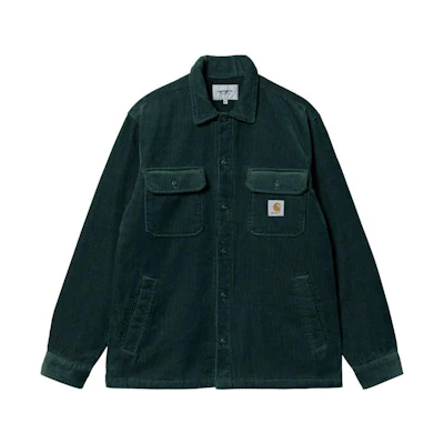 Carhartt WIP FW22 Green Corduroy Work Jacket with Logo Patch I028827-0WD-XX