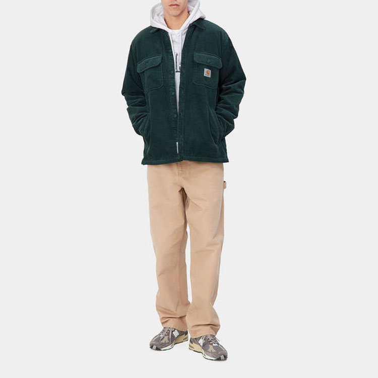 Carhartt WIP FW22 Green Corduroy Work Jacket with Logo Patch I028827-0WD-XX 圖 4