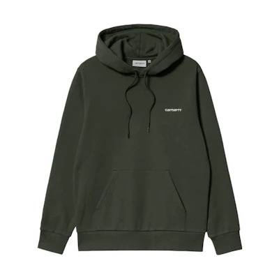 Carhartt WIP FW22 Green Hoodie with Solid Color and Embroidered Logo I031243-12G-XX