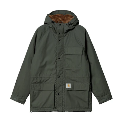 Carhartt WIP FW22 Green Logo Patch Hooded Zip Jacket I030828-10N-XX