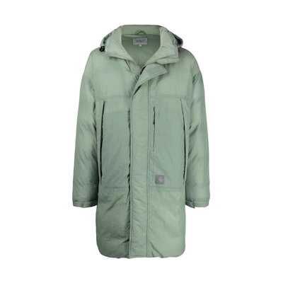 Carhartt WIP FW22 Green Padded Hooded Jacket A212003DARK