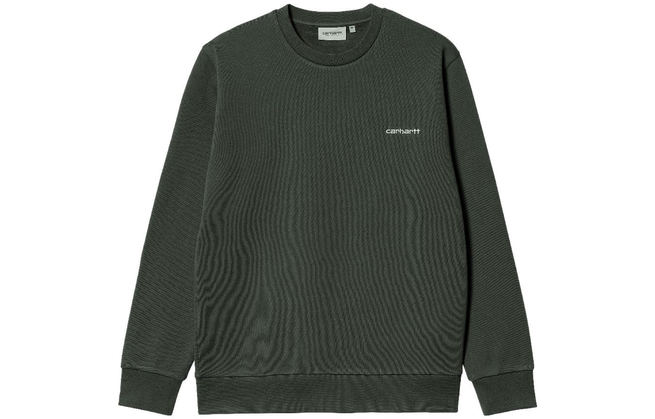 Carhartt WIP FW22 Green Pullover Sweatshirt with Logo Print for Men I031242-12G-XX