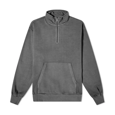 Carhartt WIP FW22 Grey Half-Zip Pullover Sweatshirt with Logo for Men I030147-0NT-XX