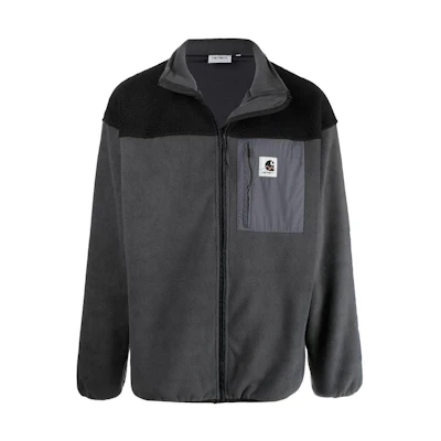 Carhartt WIP FW22 Grey Long Sleeve Collar Jacket with Chest Logo Patch A212050CHARCOAL