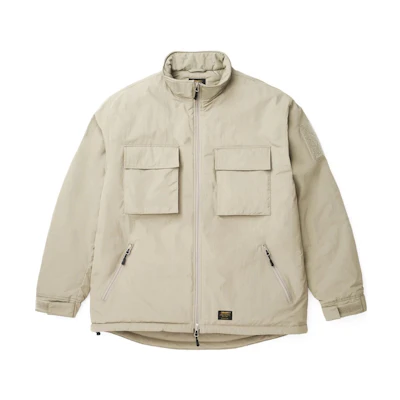 Carhartt WIP FW22 Gunther Jacket Frozen Dew Beige Zip-Up Stand Collar Jacket A222016-1EU-XX