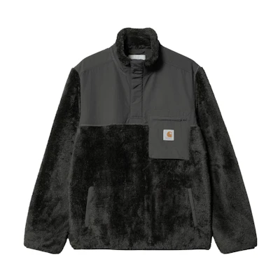 Carhartt WIP FW22 Half-Button Logo Collar Casual Shirt Jacket Black I030921-0WG-XX