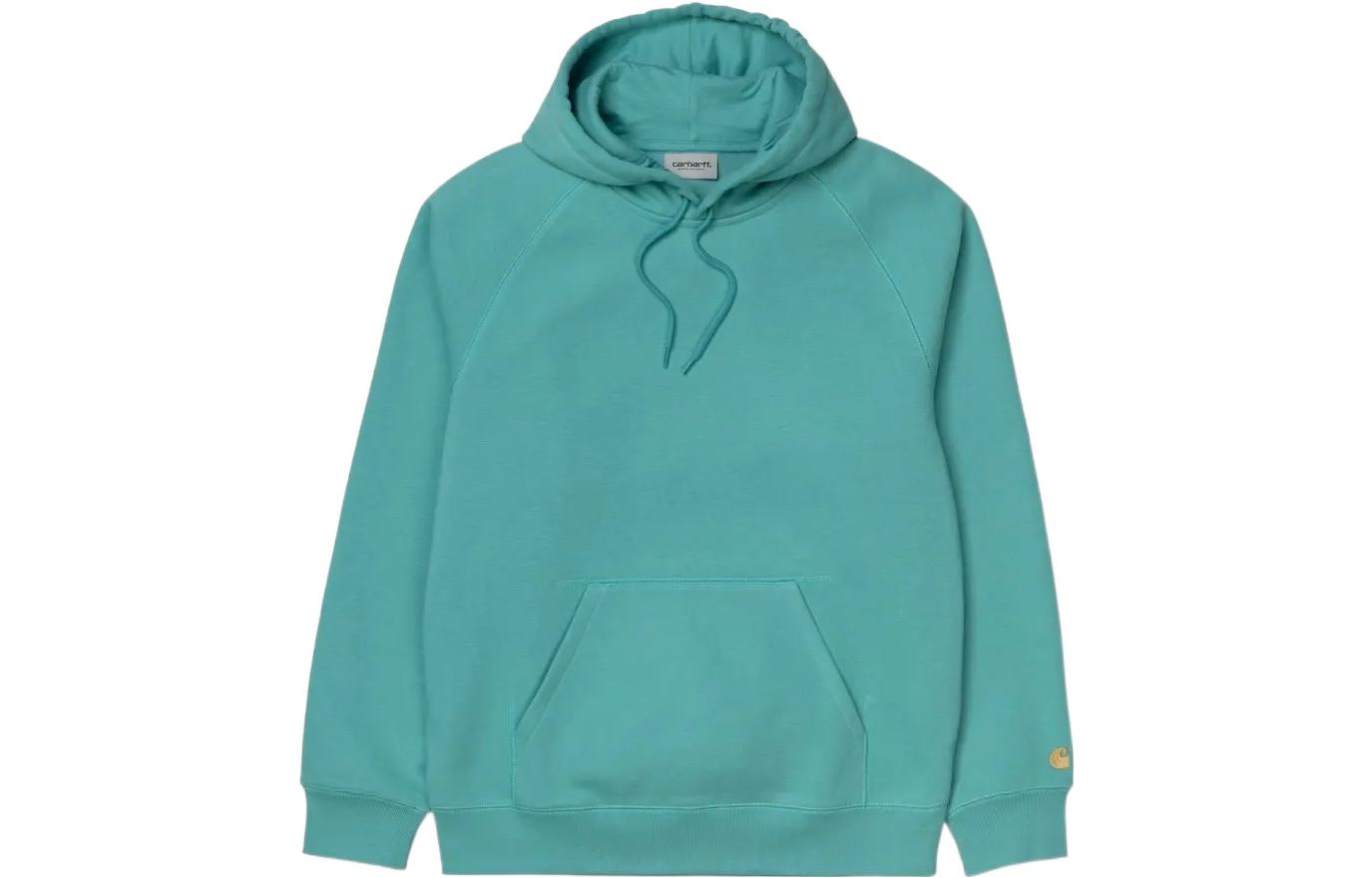 Carhartt WIP FW22 Hooded Chase Sweatshirt Teal Green Pullover Hoodie I026384-0F6-90