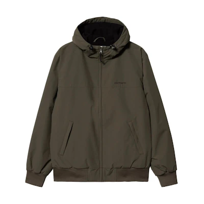 Carhartt WIP FW22 Hooded Sail Jacket Cypress Black Green Zip-Up Hoodie Jacket I028436-00P-XX
