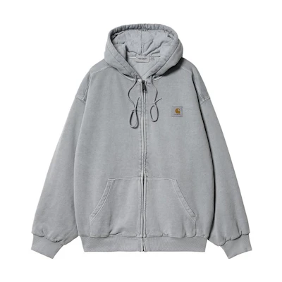 Carhartt WIP FW22 Hooded Vista Jacket Washed Zip-Up Hoodie Mirror Blue Men. I029524-1NK-GD