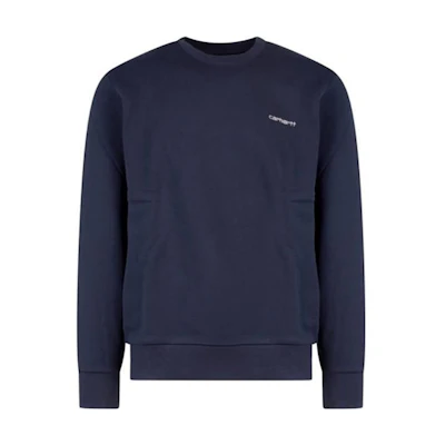 Carhartt WIP FW22 Lettered Print Pullover Sweatshirt Blue () I031242-0ZJ-XX
