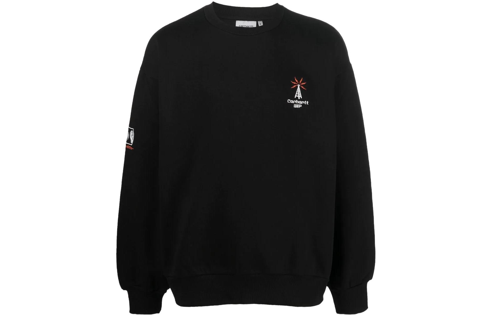 Carhartt WIP FW22 Logo Embroidered Crewneck Sweatshirt Black () I031020-89-XX