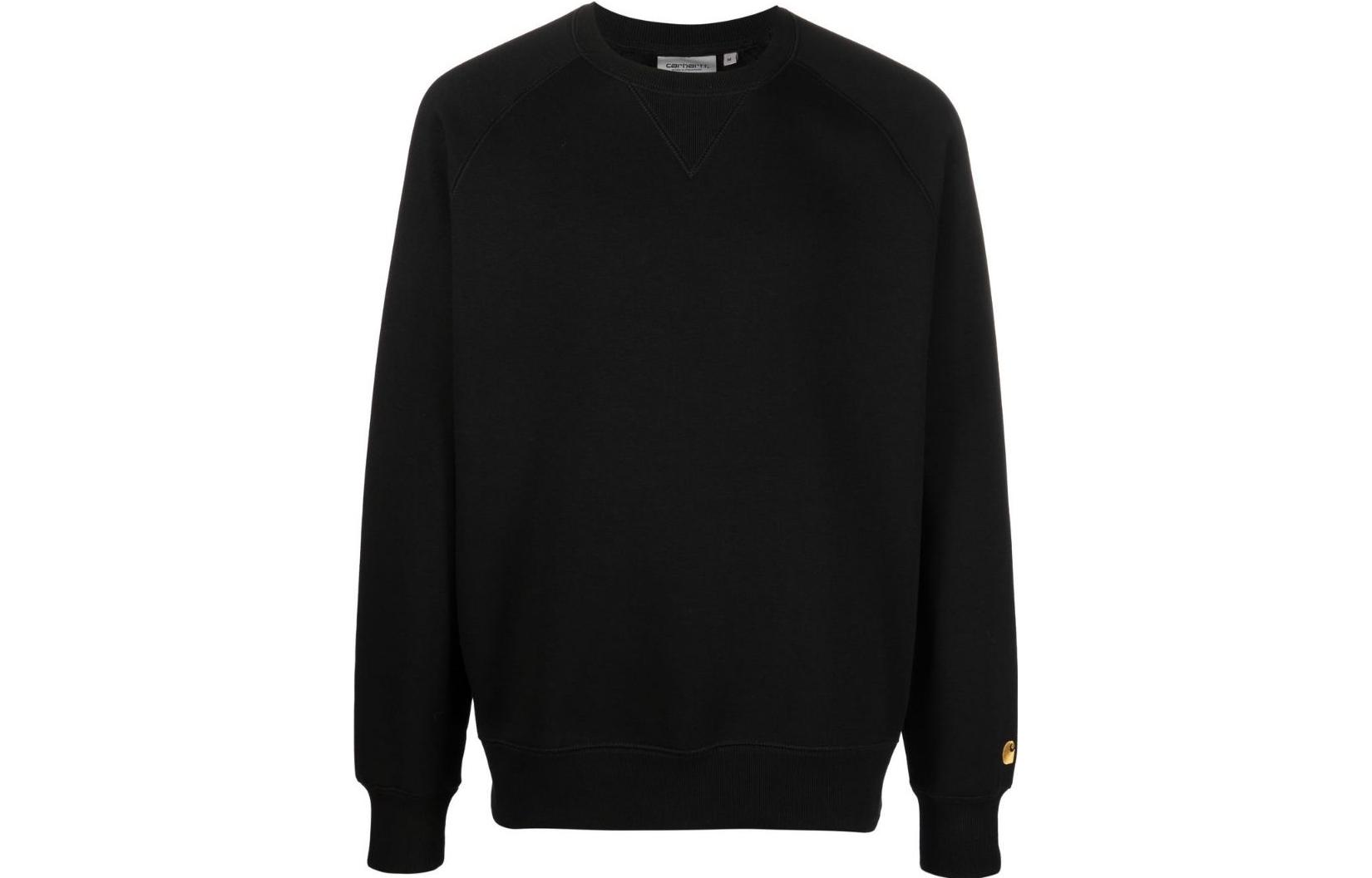 Carhartt WIP FW22 Logo Embroidered Crewneck Sweatshirt Black () I026383XX00F