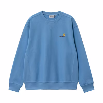 Carhartt WIP FW22 Logo Embroidered Crewneck Sweatshirt Men’s Light Blue I025475-1D5-XX