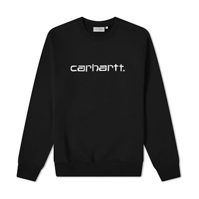 Carhartt WIP FW22 Logo Embroidered Crewneck Sweatshirt Black I029417-89-90