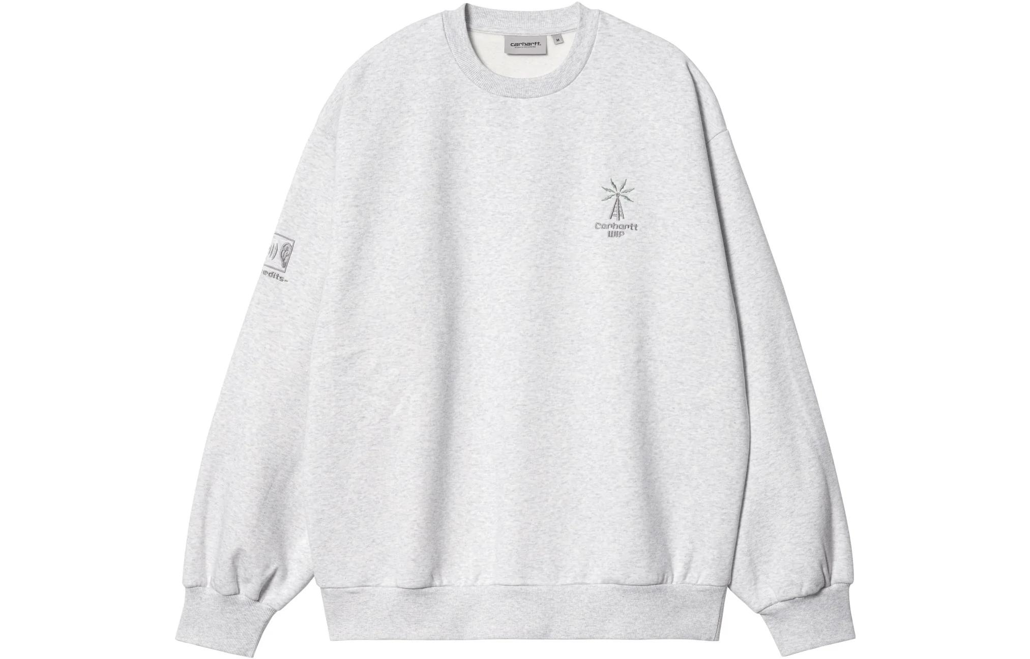 Carhartt WIP FW22 Logo Embroidered Crewneck Sweatshirt Men’s Light Grey I031020-482-XX