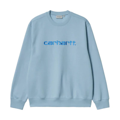 Carhartt WIP FW22 Logo Embroidered Crewneck Sweatshirt Men’s Light Blue I030229-0SO-XX